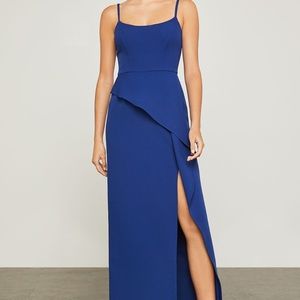 Stunning BCBG MaxAzria Blue Gown with Side Split